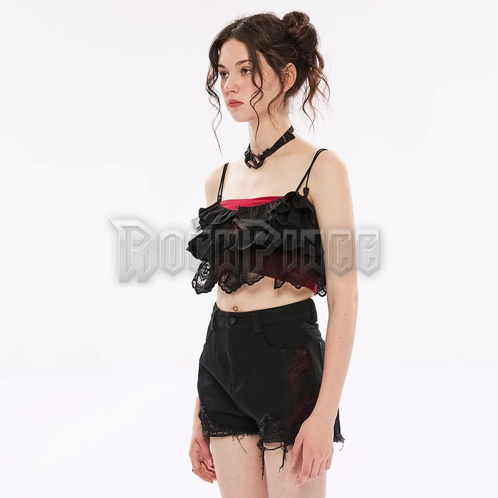 PEONY - crop top OPT-775/BK