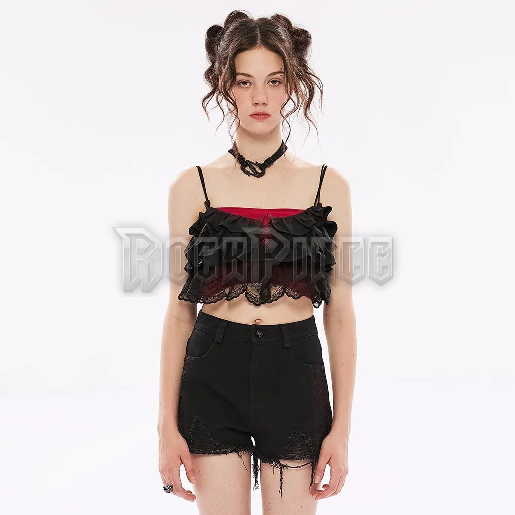 PEONY - crop top OPT-775/BK