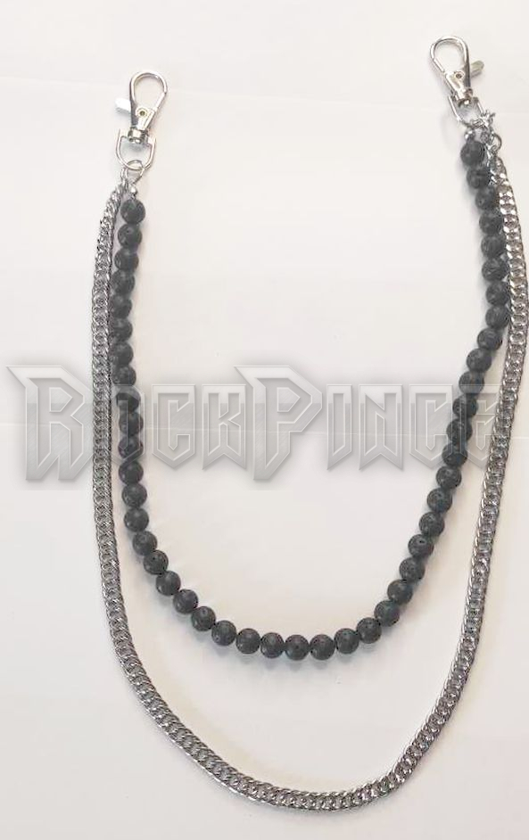 BLACK MINERAL PEARL - SIDE CHAIN - PÉNZTÁRCALÁNC