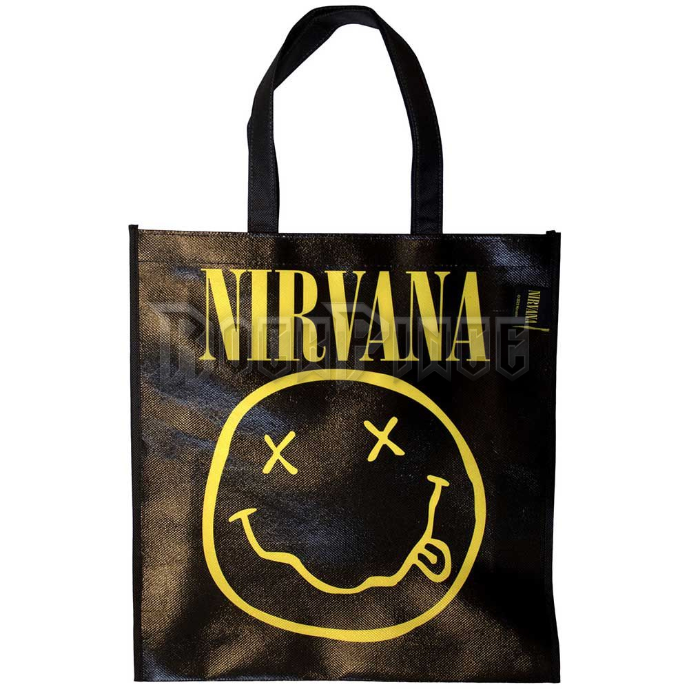 Nirvana - Yellow Happy Face - KÉZITÁSKA - NIRVECOBAG02B